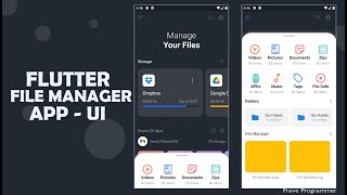 FLUTTER  FILE MANAGER APP UI  MODERN DESIGN UI  TUTORIAL [upl. by Divan553]