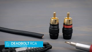 How to make an RCA interconnect cable with Deadbolt RCA solderless Plugs [upl. by Assennev]