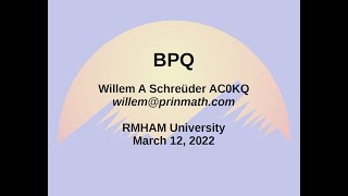 RMHAM U Tech Talk Wireless Data Transmission  BPQ [upl. by Aerb]