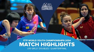 ZongQin vs GrieselYounes  U19 GDQF  ITTF World Youth Championships 2024 [upl. by Dnumde]