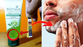 Biotique Fresh Neem Pimple Control Face Wash pH Level Test  Is It Safe For Our Face Skin [upl. by Seyer]