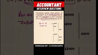 Accountant Interview Questions Accounting Journal Entries gst taxation [upl. by Cooe]