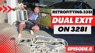 THE F30 GETS A AXLE BACK AWE EXHAUST Perfect Exhaust For A 328i [upl. by Oruntha]