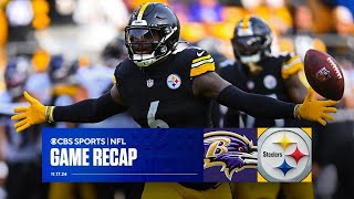 Steelers outlast Ravens to remain atop AFC North  Game Recap [upl. by Omland]