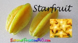 How to CutEat Star fruitCarambola and Facts Health Benefits of Star Fruit [upl. by Tsnre]