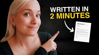 Write a Cover Letter in SECONDS with Chat GPT 🤯 [upl. by Tiram738]