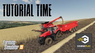 Courseplay 6 Tutorial  Empty Combine and Offload  Farming Simulator 19 [upl. by Leizo]