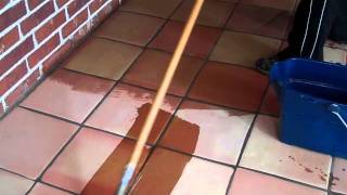 How to Seal Terracotta Tile part 1 quotenhancerquot [upl. by Nitnert]