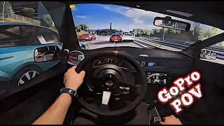 CUTTING UP IN TRAFFIC Assetto Corsa  Triple Screen Setup [upl. by Natanhoj]