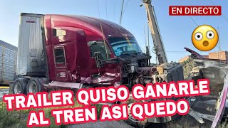 TRAILER QUISO GANARLE AL TREN MIRA [upl. by Steady61]