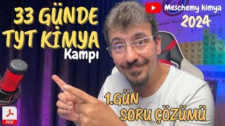 Kimya Bilimi 1 Soru Çözümü  33 Günde TYT Kimya Kampı  9 Sınıf  1 gün [upl. by Aserret139]