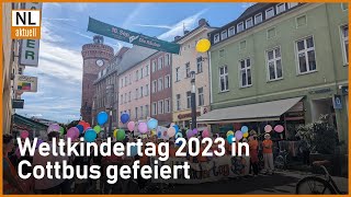 Cottbus  Weltkindertag 2023 gefeiert Kinderkarawane Kinderrechte und Mitmachaktionen [upl. by Ayotol]