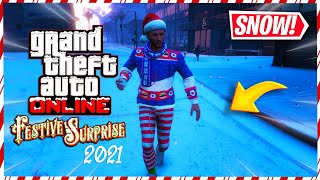 GTA ONLINE CHRISTMAS DLC 2021 SNOW COMING FREE GIFTS amp MORE GTA 5 FESTIVE SURPRISE UPDATE [upl. by Nuawad]