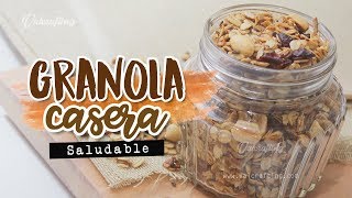 Granola casera saludable ¡SIN HORNO  Valcrafting [upl. by Ayalat186]