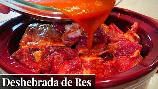 Carne deshebrada de Res en salsa roja  La Capital [upl. by Arraeit]