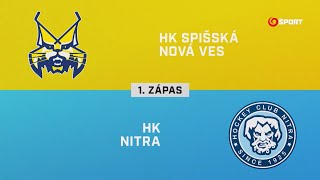 1 zápas finále playoff Spišská Nová Ves – Nitra 23 HIGHLIGHTY [upl. by Etsirk]