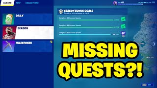 Missing Season Quests Bug in Fortnite v1910 Update [upl. by Ive268]