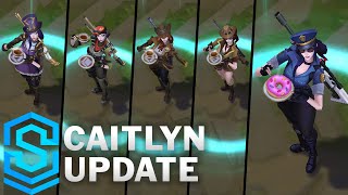 All Caitlyn Skins NEW and OLD Texture Comparison Rework 2021 League of Legends [upl. by Sorips]