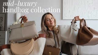 MIDRANGE LUXURY HANDBAG COLLECTION  POLENE DEMELLIER CAFUNE SONGMONT amp MORE [upl. by Roxana320]