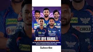 Bye bye KL Rahul l LSG retention list [upl. by Verney]