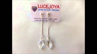 Aretes de Plata con Cristales Swarovski [upl. by Ainesej720]