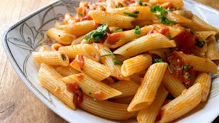 Pasta Arrabiata Italian recipe [upl. by Arotal]