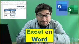 Aplicar Fórmulas Funciones y Herramientas de Excel directamente en Word es posible [upl. by Yarod]