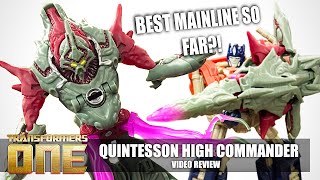 THE BEST MAINLINE TRANSFORMERS ONE TOY  QUINTESSON HIGH COMMANDER VIDEO REVIEW [upl. by Nnylsoj]