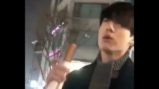 180121 BTS Jungkook Spotted in Hongdae Enjoying His Time [upl. by Sol883]