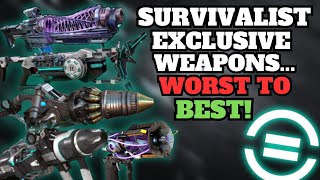 Every Survivalist EXCLUSIVE Weapon In Killing Floor 2 From Worst To Best [upl. by Adnoryt293]