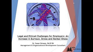 Legal and Ethical Challenges for the Employers  An Increase In Burnout Stress and Mental Illness [upl. by Sharma]