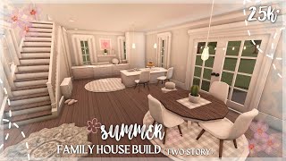 25K BLOXBURG SUMMER AESTHETIC FAMILY HOUSE BUILD 2STORY [upl. by Ayk211]