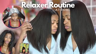 How I Relax My Hair At Home My At Home Relaxer Routine 2023 [upl. by Sebbie983]