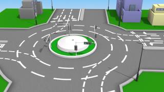 Roundabout Navigation Simulation [upl. by Claudie]