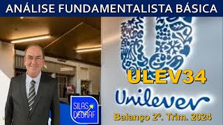 ULEV34  UNILEVER  ANÁLISE FUNDAMENTALISTA BÁSICA PROF SILAS DEGRAF [upl. by Aisatal541]