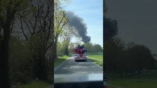 Anfahrt auf Sicht Bullhorn Action der FF Vechta zum Großbrand in Lohne Feuerwehr im Einsatz [upl. by Kawasaki]