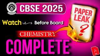 Class 12 Chemistry  Most Important Questions for CBSE Board Exam 2025  Ace Your Preparation [upl. by Anhsirk]