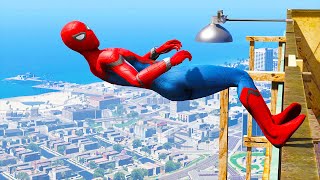 GTA 5 Jumping from Biggest Buildings  GTA V Gameplay Funny Ragdolls Parkour Fails Moments [upl. by Toback]