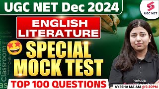 UGC NET English Literature Classes 2024  UGC NET English Literature Mock Test By Ayesha Khan [upl. by Jerad]