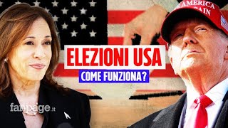 Elezioni USA 2024 come funziona il sistema elettorale americano e come si vota il Presidente [upl. by Maynord]