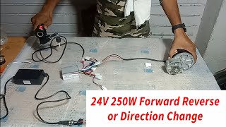 24V 250W bicycle motor ko ulta kaise chalayen । forward reverse rotation 24V 250W bicycle motor [upl. by Adiaz]