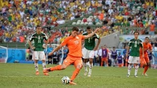 HUNTELAAR PENALTY NETHERLANDS 21 MEXICO  DUTCH CROWD GOES CRAZY [upl. by Dnomzed110]