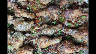 Baked Garlic Parmesan Chicken Wings  I Heart Recipes [upl. by Hildegaard]