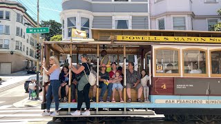 PowellMason Cable Car 4  Mason St amp Jackson St San Francisco California [upl. by Aldrich330]