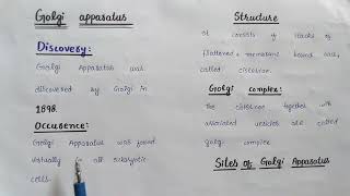 Golgi ApparatusfunctionsStructureClass 11Chapter 4Easy lectures by zaib [upl. by Louisa]