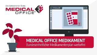 Bundeseinheitlicher Medikamentenplan werbefrei  MEDICAL OFFICE Arztsoftware [upl. by Enitsugua943]