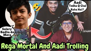 Rega Mortal And Adi Roasting Each Other🤣  Adi Want Salary Increment 😂 regaltos mortal funny [upl. by Ydroj]