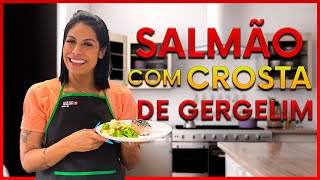 SALMÃO COM CROSTA DE GERGELIM RÁPIDO E FÁCIL [upl. by Llertnom628]