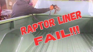 Extreme Raptor Liner Spray Job Failure Huge Mess [upl. by Greenes51]