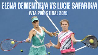 ELENA DEMENTIEVA VS LUCIE SAFAROVA  2010 WTA PARIS FINAL [upl. by Nnayelhsa]